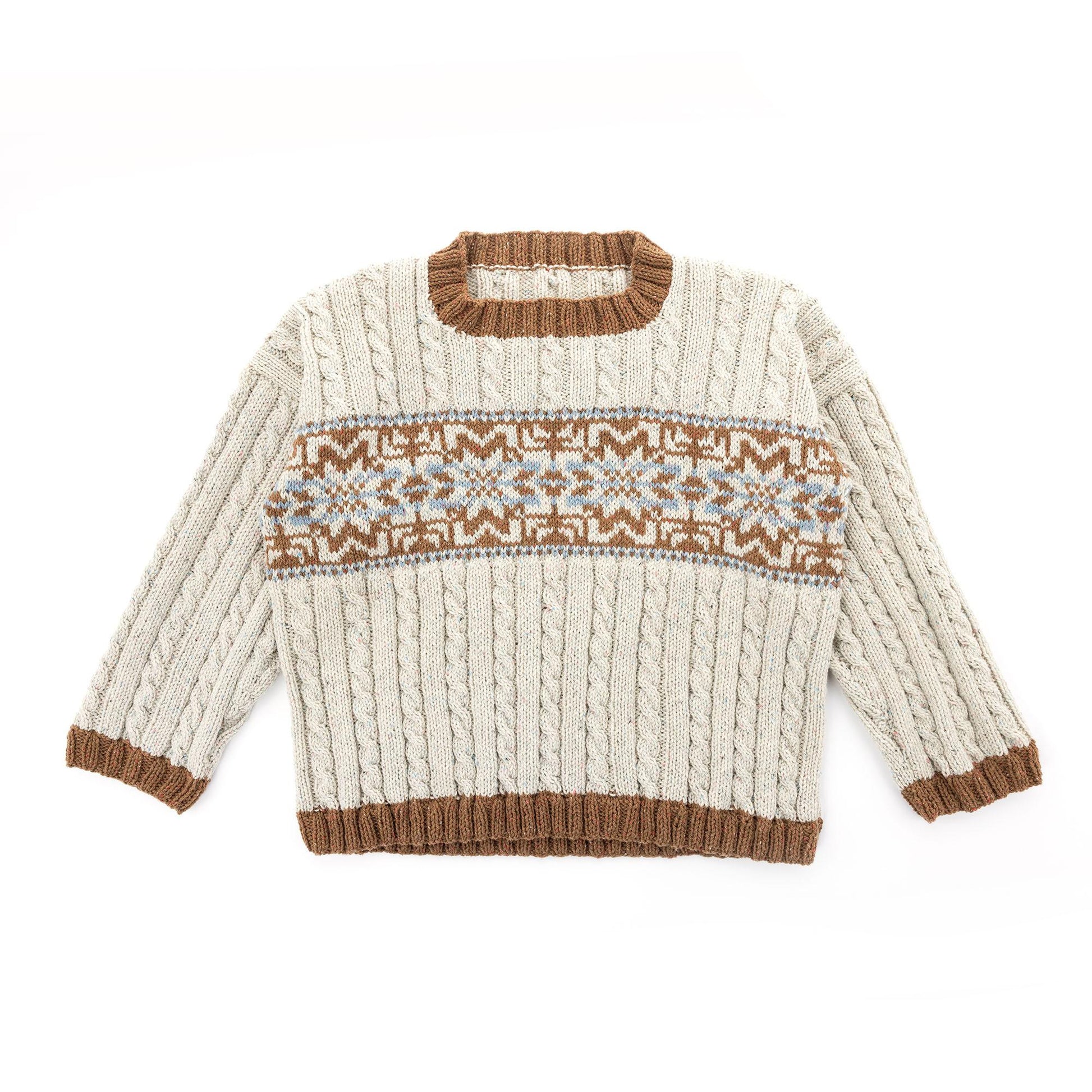 Free Patons Nordic Cabled Knit Pullover Pattern