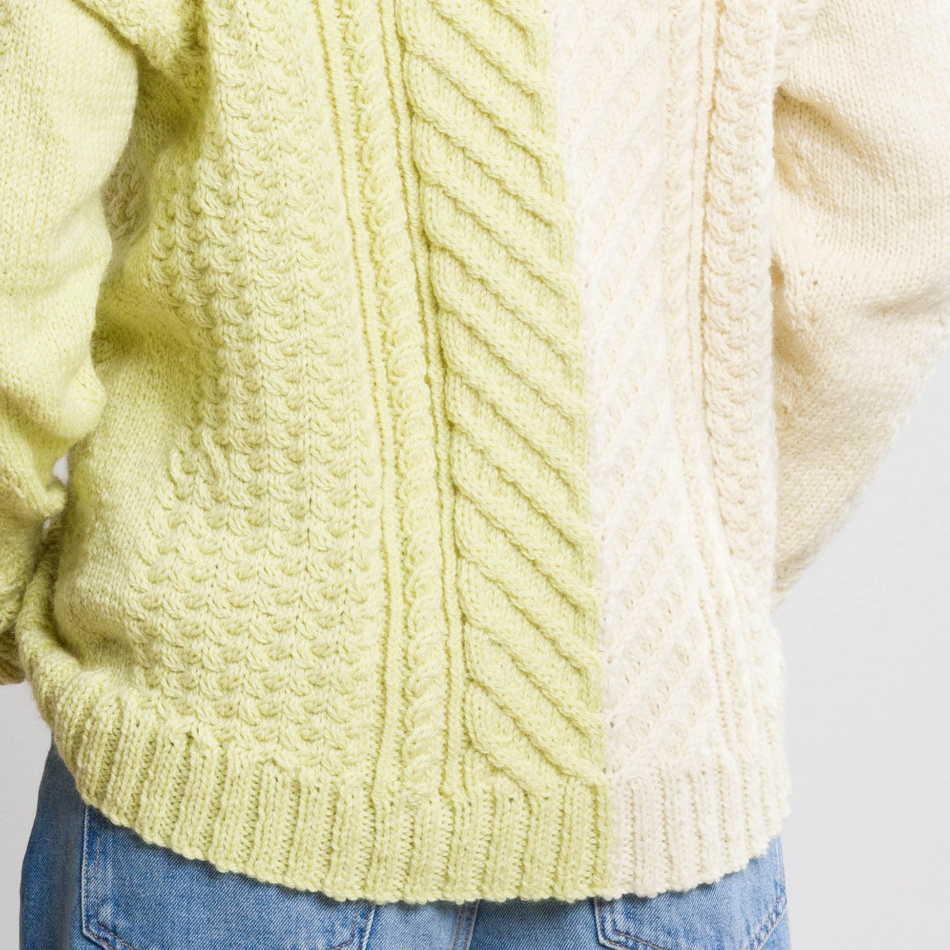 Free Patons Knit Split Cable Sweater Pattern