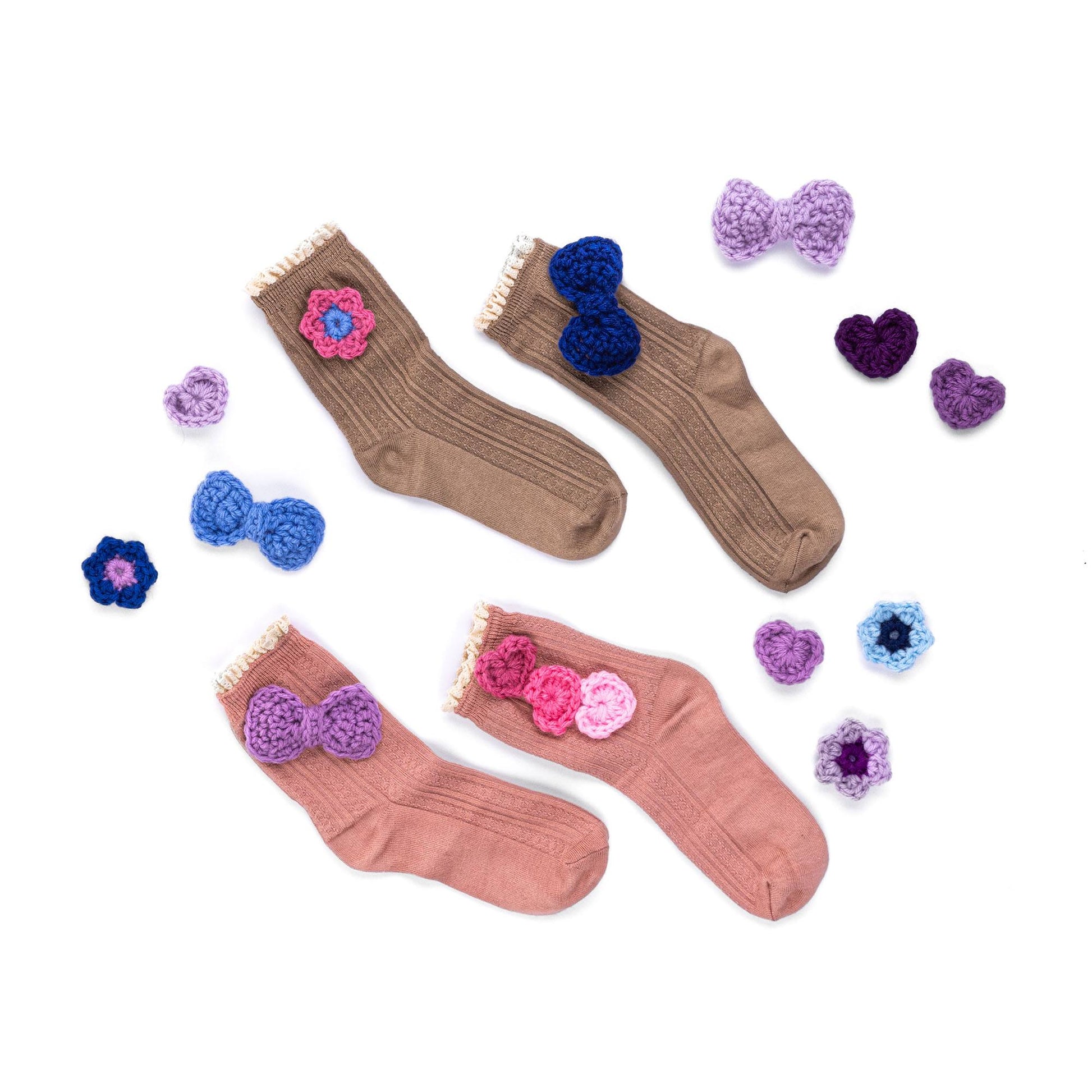 Free Red Heart Crochet Sock & Clog Charms Pattern