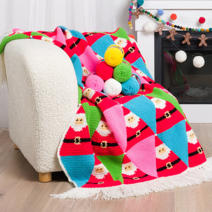 Red Heart Santa's Coming to Town Crochet Blanket Red Heart Santa's Coming to Town Crochet Blanket