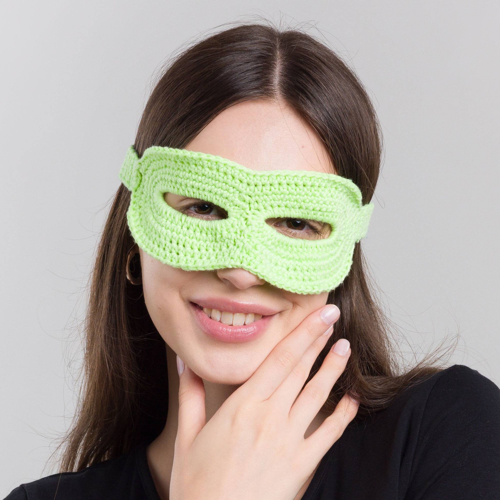 Free Red Heart Radiant Defender Crochet Super Hero Mask Pattern