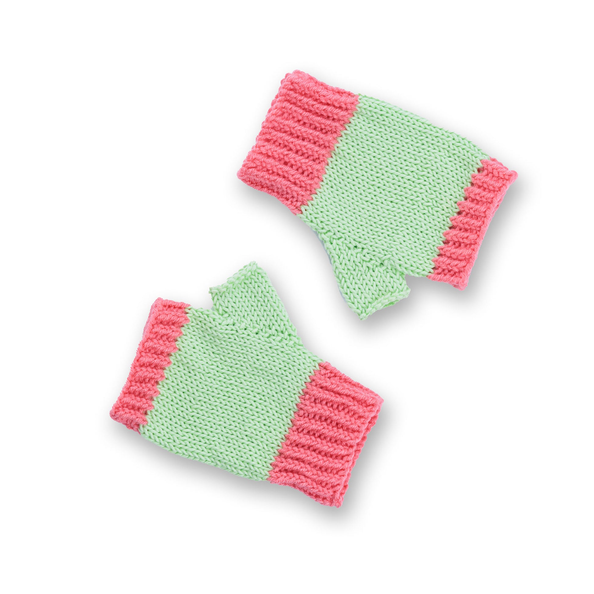 Free Red Heart Radiant Ribbed Knit Fingerless Mittens Pattern