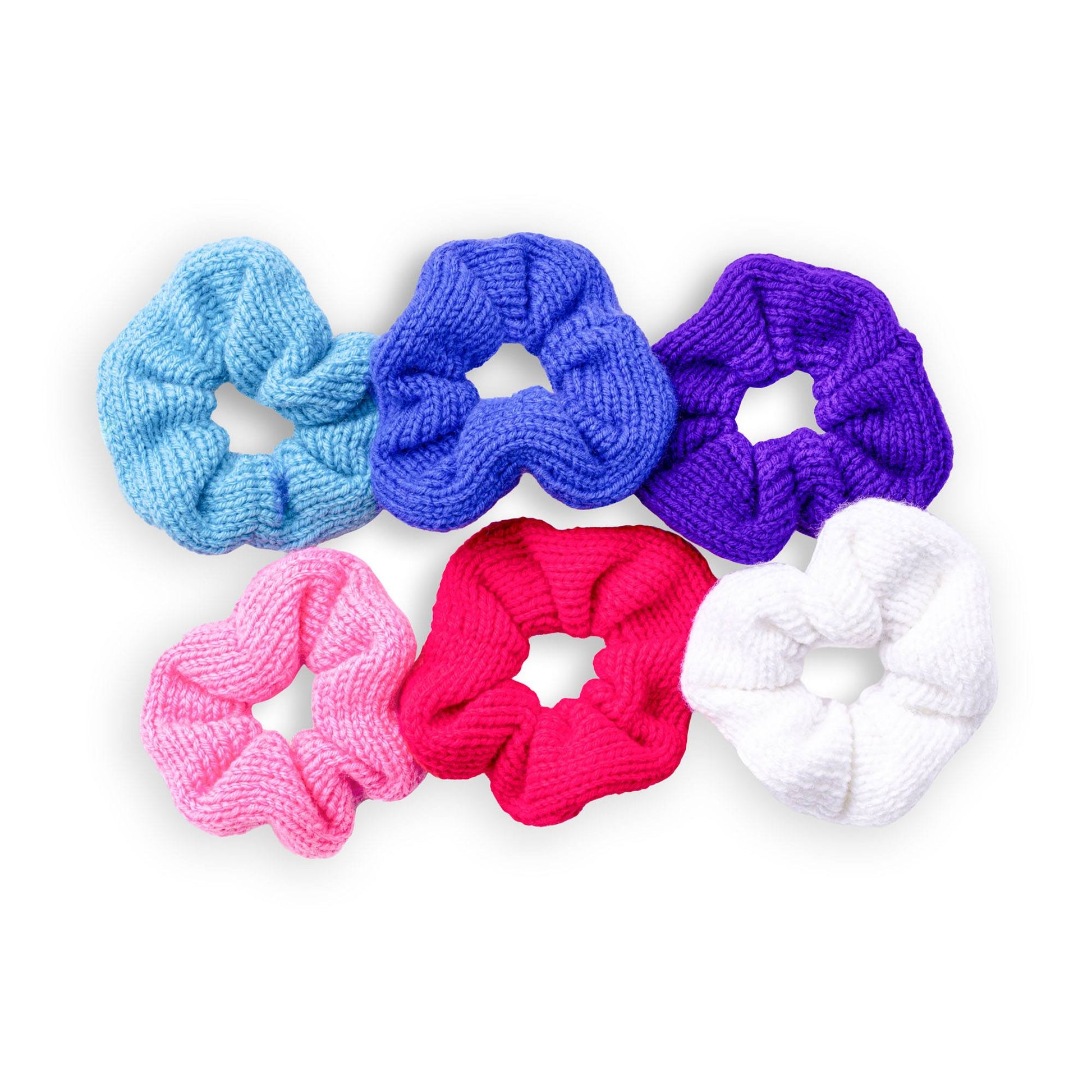 Free Red Heart Bright Spot Knit Scrunchie Pattern