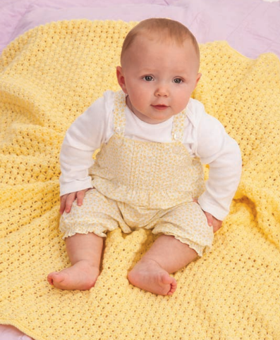 Free Red Heart Lacy Knit Baby Blanket Pattern