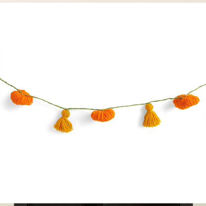 Red Heart Craft Pumpkin Patch Garland Craft Garland made in Red Heart Super Saver Yarn