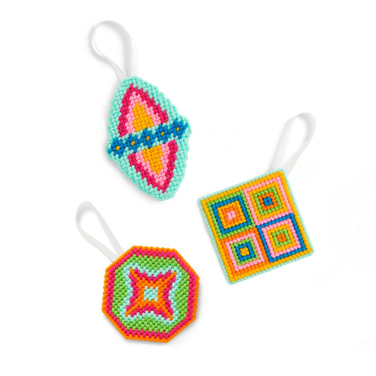 Craft Ornaments made in Red Heart Super Saver Yarn