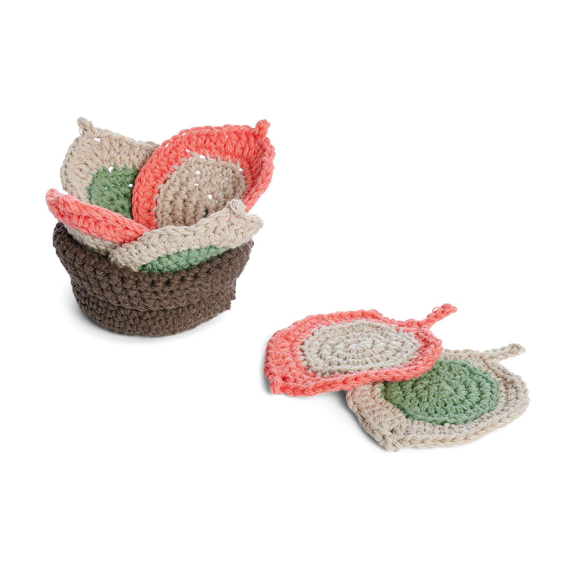 Lily Sweet Re-Leaf Crochet Coaster Set | Yarnspirations