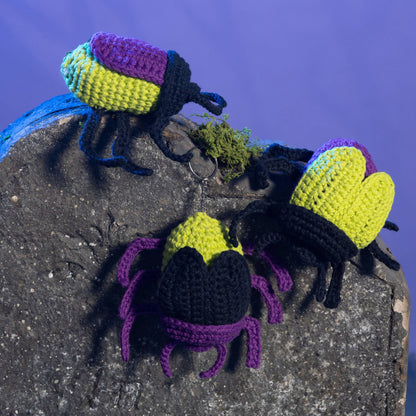 Lily Crochet Beetle Charm All Variants