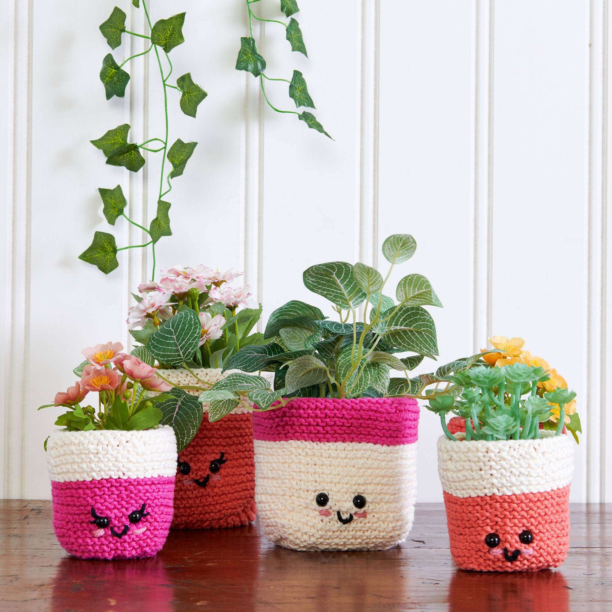 Free Lily Plant Pals Knit Pot Cozies Pattern