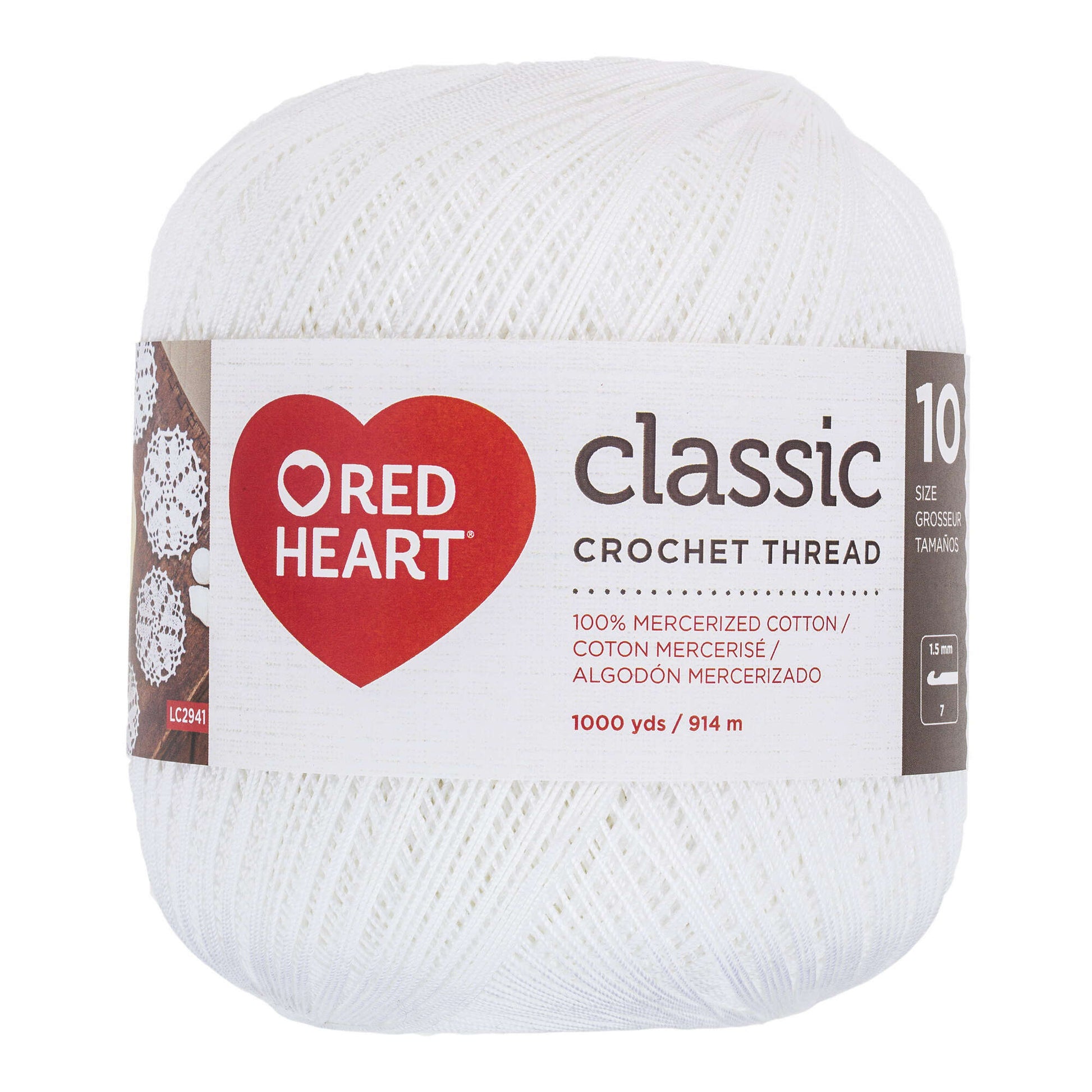Aunt Lydia's Classic Crochet Thread Size 10 Value 1000 Yards Natural