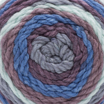Bernat Softee Chunky Stripes Yarn (300g/10.5oz) - Discontinued Hazy Blue Plum