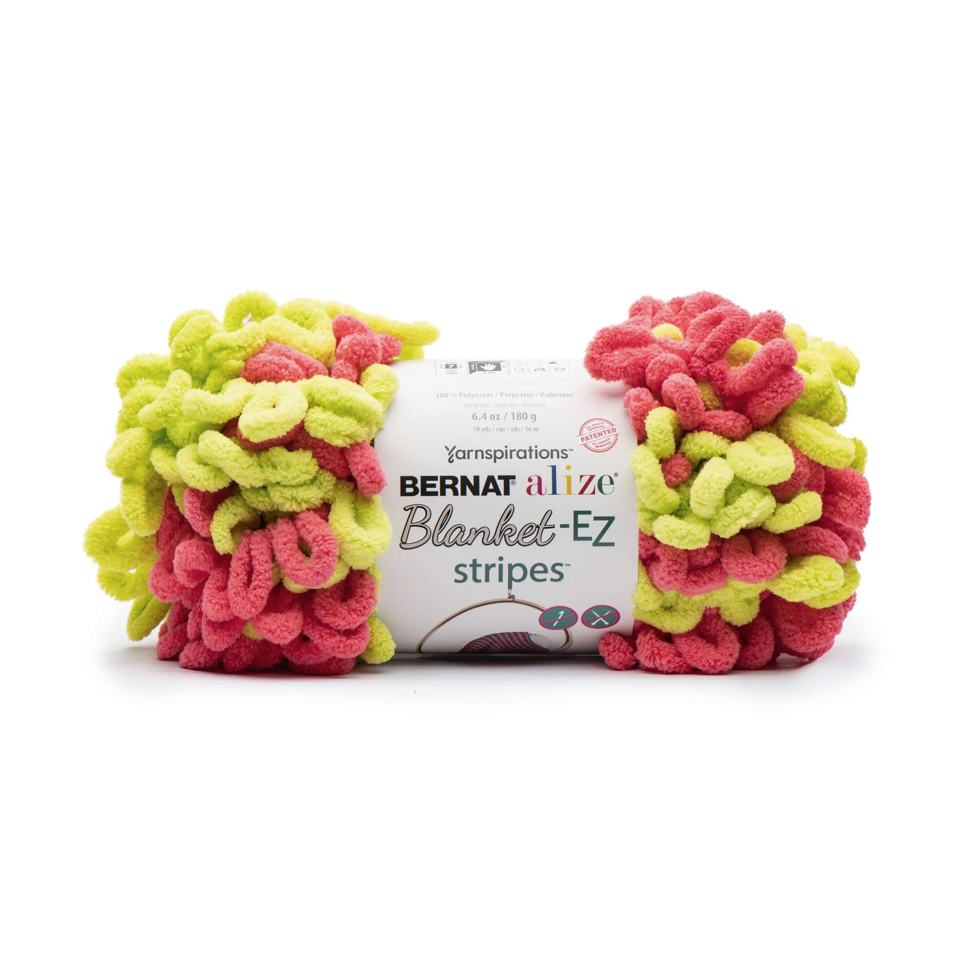 Bernat Alize Blanket Bright Pink Yarn - 2 Pack of 180g/6.4oz - Polyester -  7 Jumbo - Knitting/Crochet