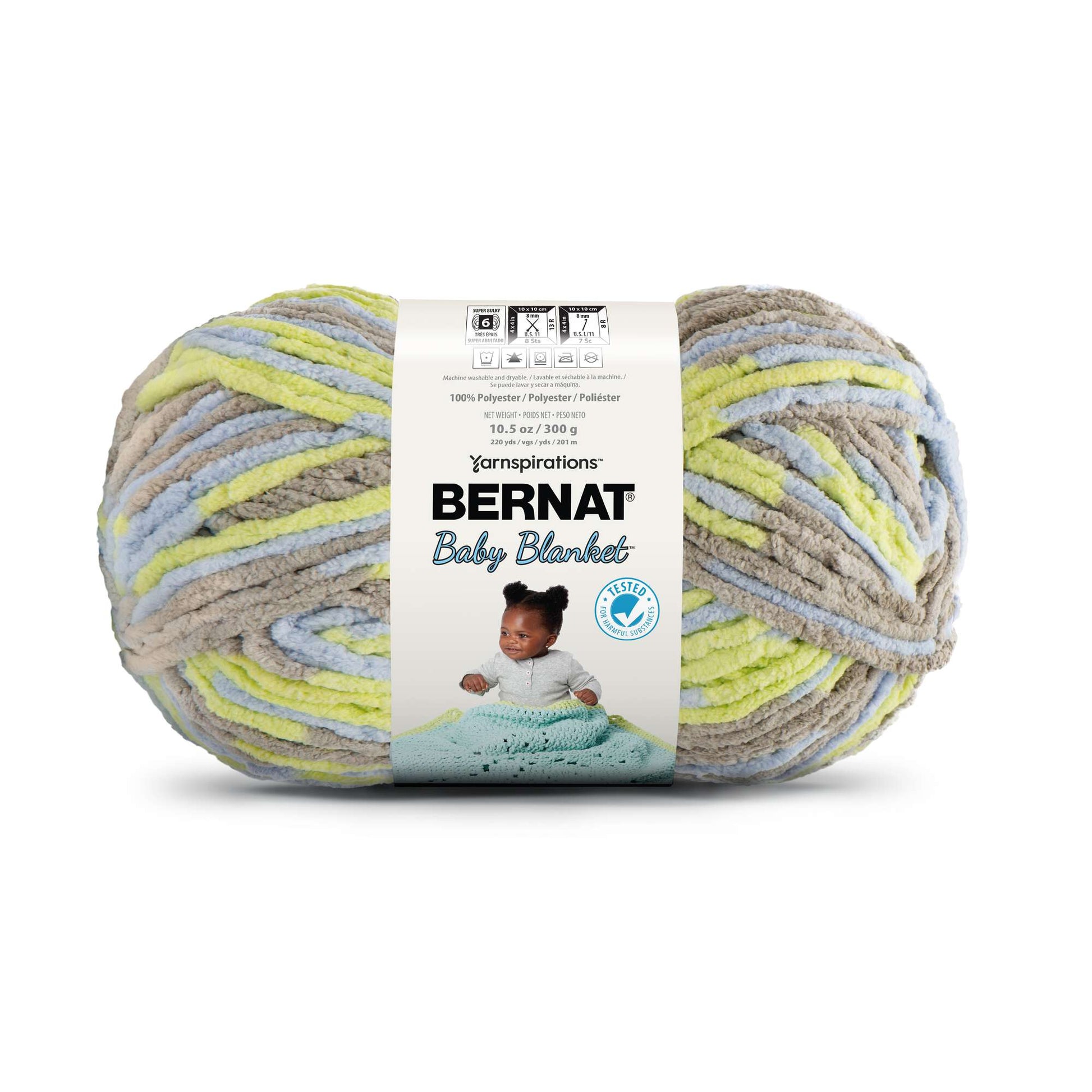Bernat® Blanket™ #6 Super Bulky Polyester Yarn, Coal 10.5oz/300g