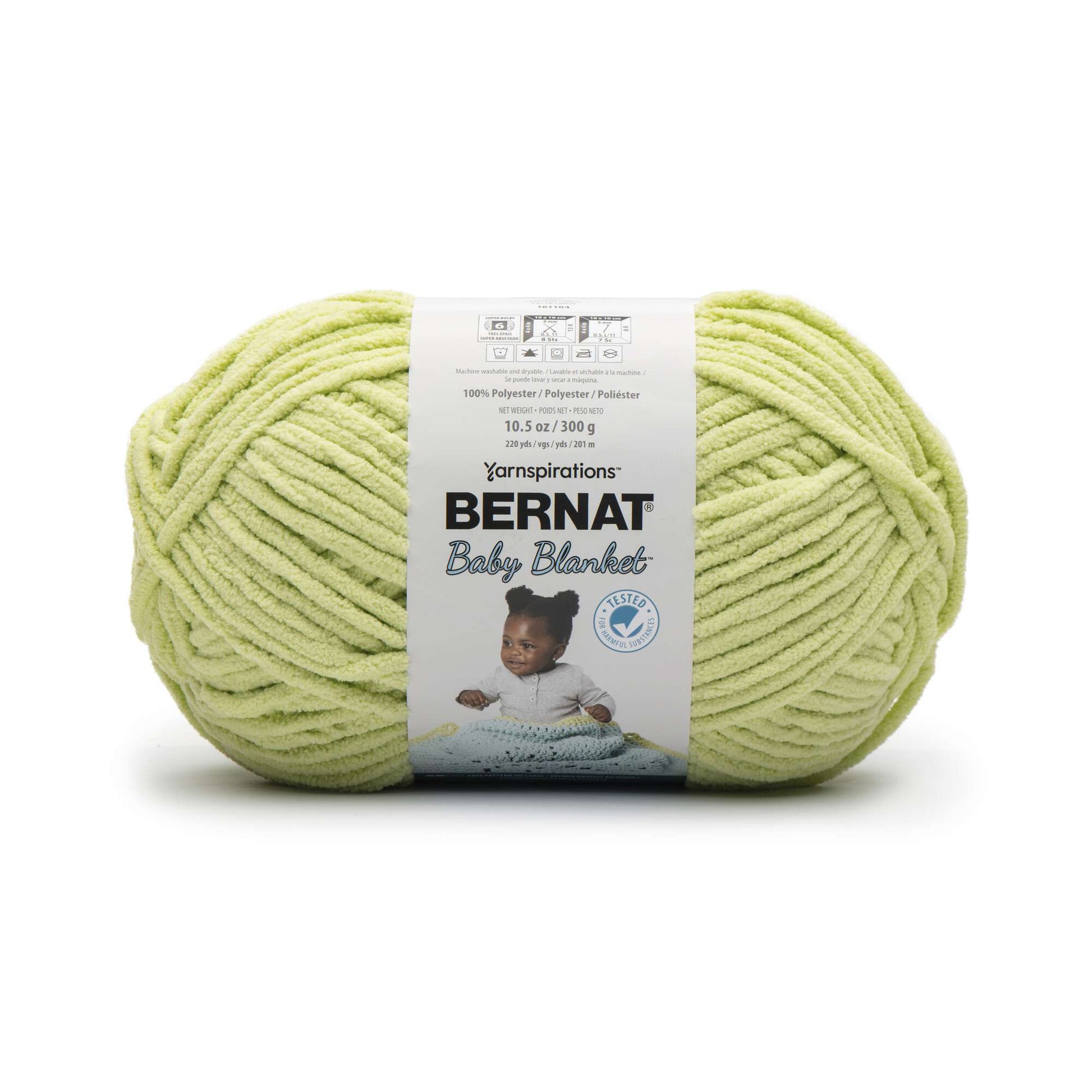 Misty Jungle Green Bernat Baby Blanket Dappled Yarn 10.5 Oz, 220 Yds, Super  Bulky 6, Soft Polyester Chenille Low & Fast Ship 