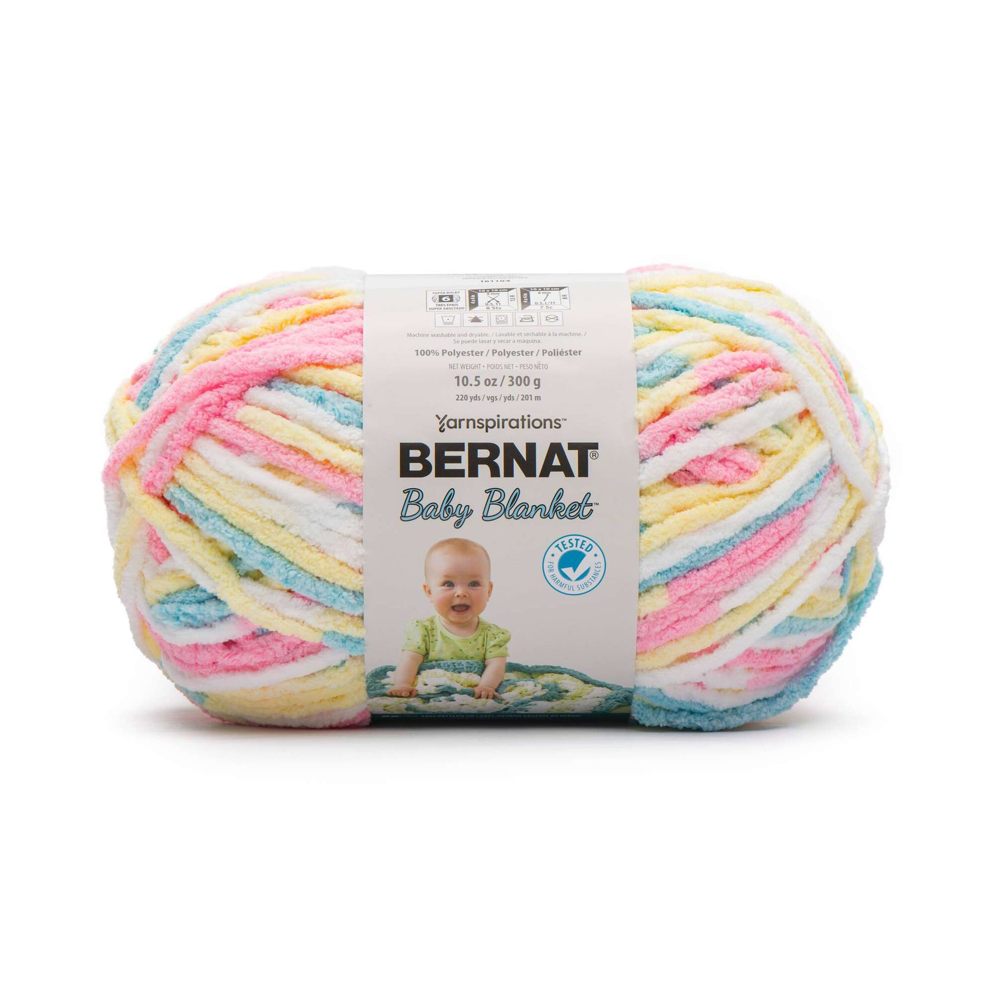 Bernat Baby Blanket Yarn Colour 04305 Pink/blue 300 Grams/10.5 Ounces 220  Yards 6 Super Bulky knitting, Crochet 