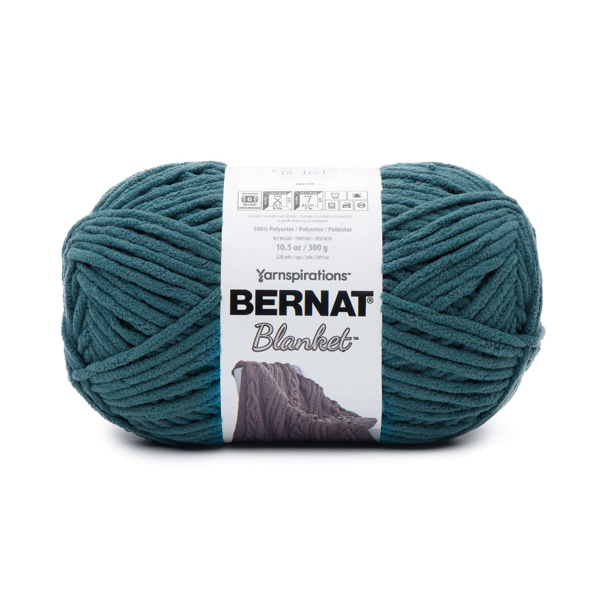 Bernat® Blanket™ #6 Super Bulky Polyester Yarn, Vapor Gray 10.5oz/300g, 220  Yards (4 Pack)