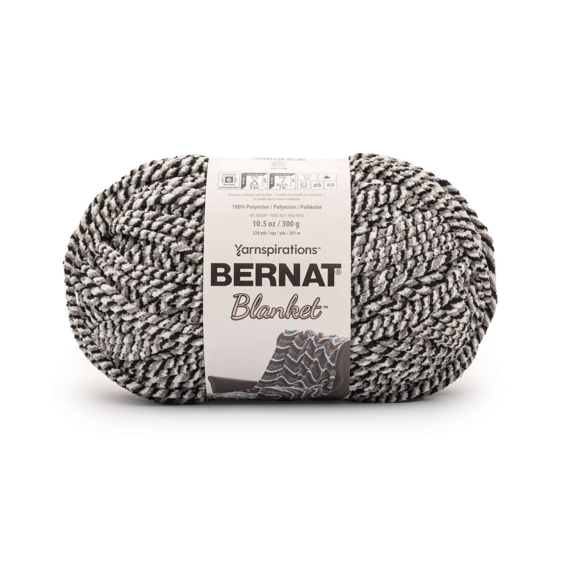 Bernat Blanket Yarn - Big Ball (10.5 oz) - 2 Pack with Patterns