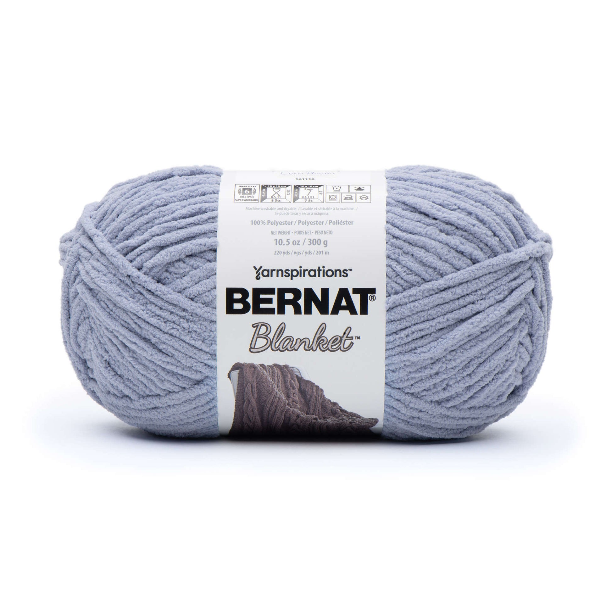 Bernat Blanket Shadow Purple Yarn - 2 Pack of 300g/10.5oz - Polyester - 6  Super Bulky - 220 Yards - Knitting/Crochet