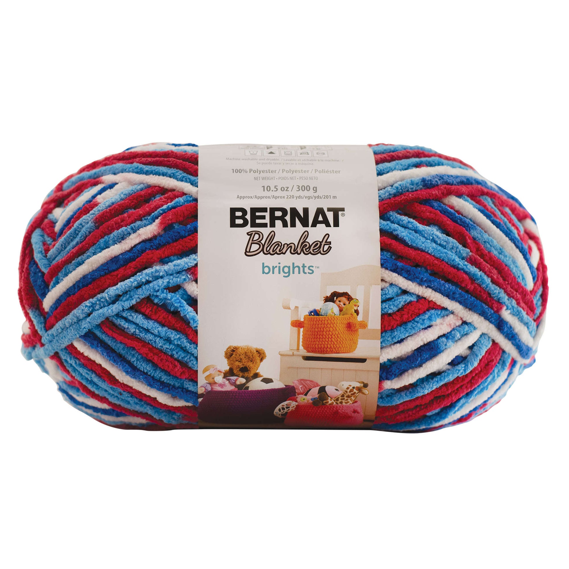 Bernat® Baby Blanket™ Yarn, Polyester #6 Super Bulky, 10.5oz/300g, 220  Yards, Soft, chenille-style baby yarn