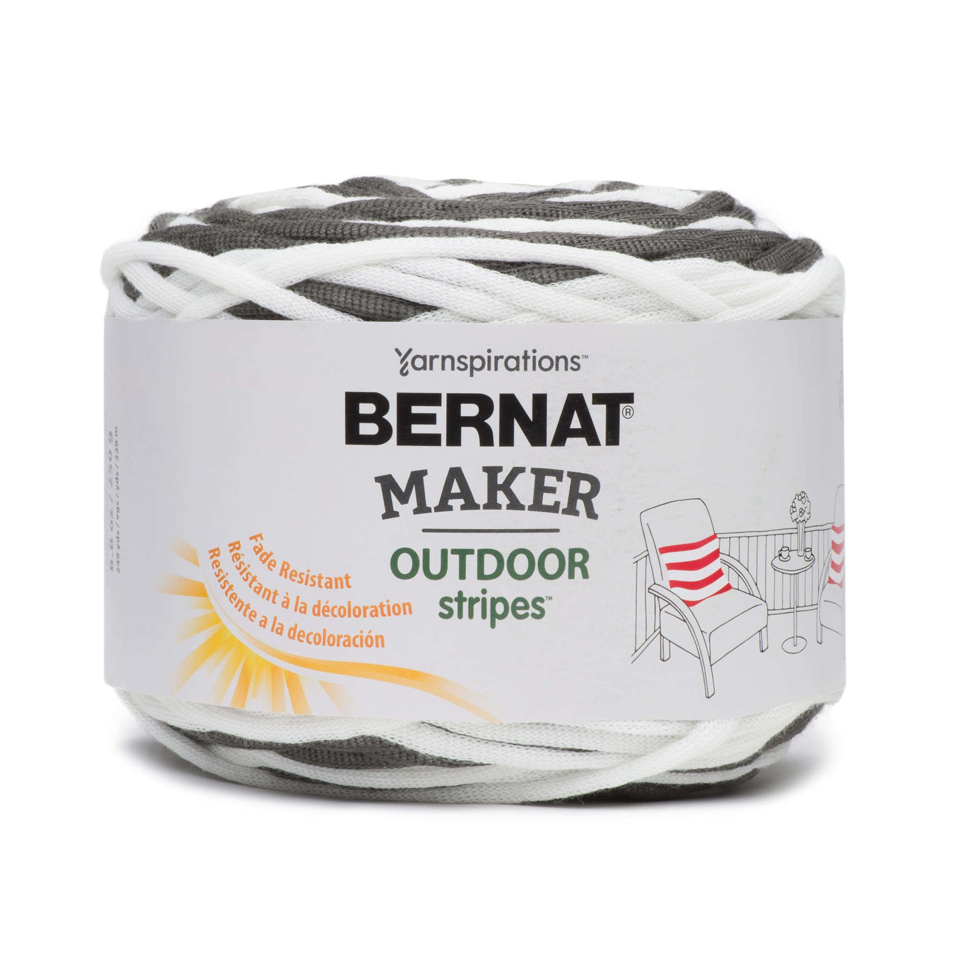 Bernat Maker Home Outdoor Stripes Yarn - Discontinued | Yarnspirations