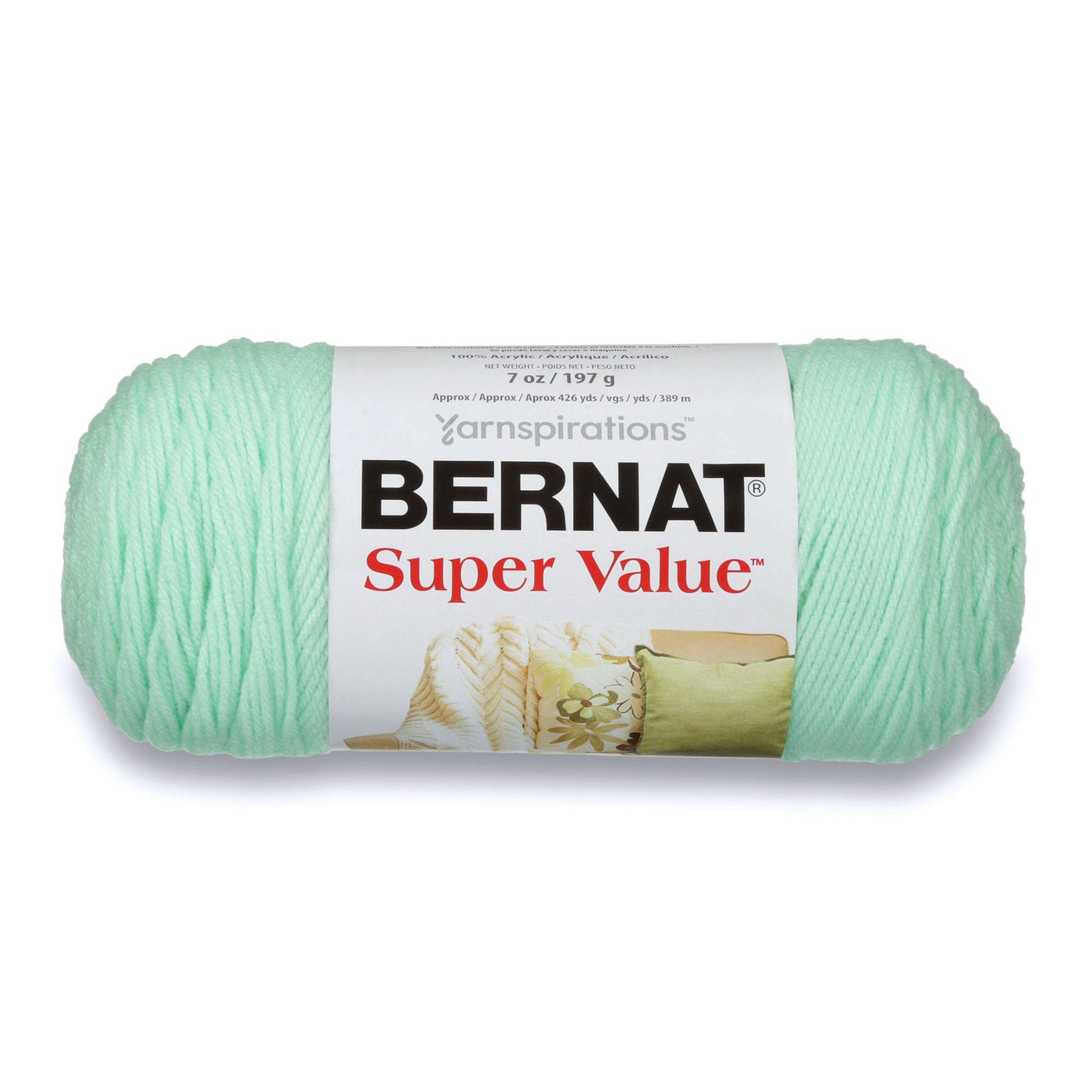 Bernat Super Value Yarn Black 8 oz 225 g 4 Ply Worsted 100% Acrylic