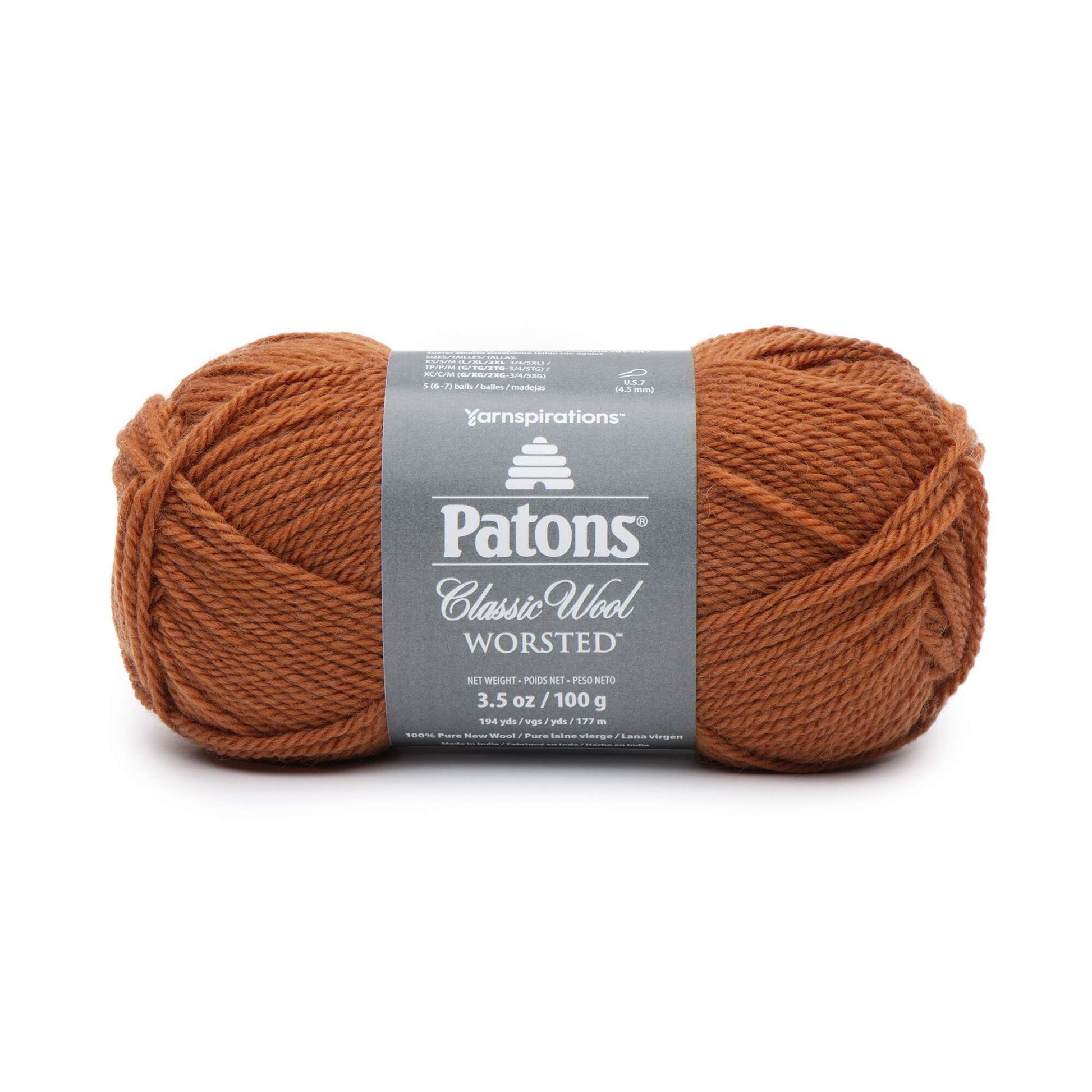 Patons Classic Wool Worsted Yarn Dark Gray Marl