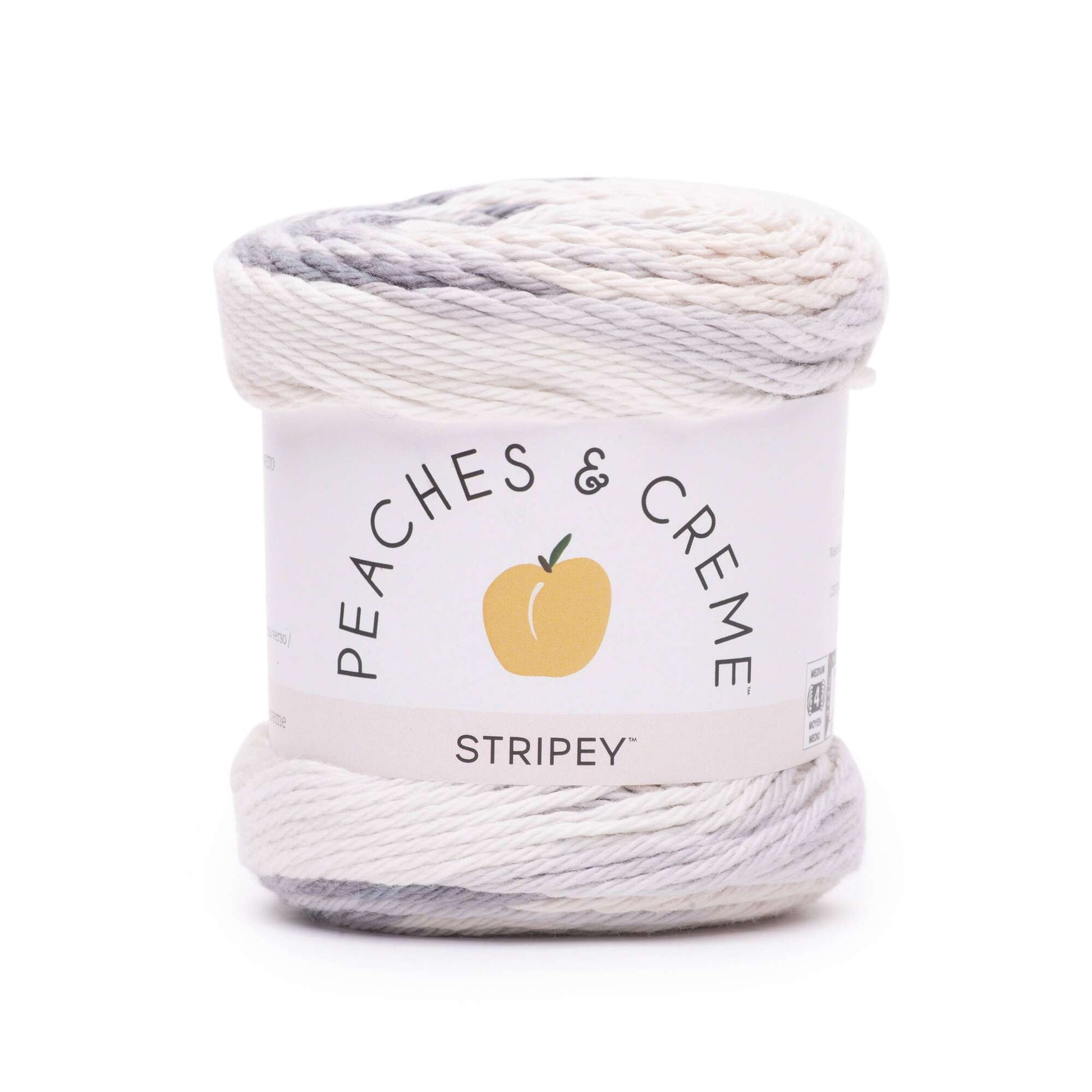 Peaches & Crme Stripey Medium 100% Cotton Beach House Yarn, 102 yd (18 Pack), Size: Medium (4)