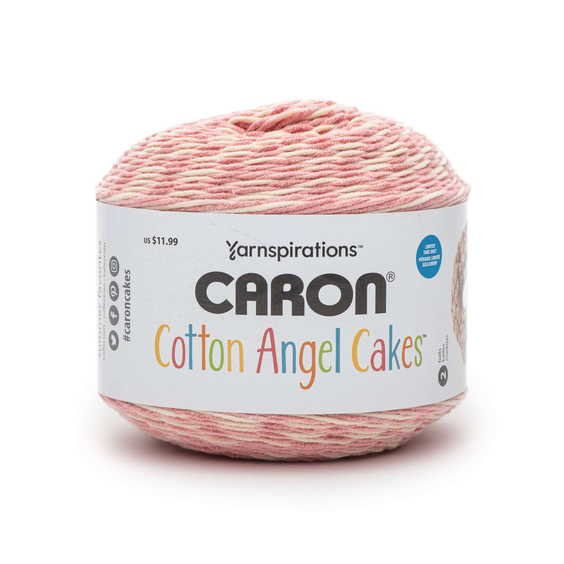 Caron Cotton Angel Cakes Yarn (500g/17.7oz) - Discontinued shades