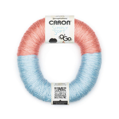 Caron Simply Soft O'Go (141g/5oz) - Clearance Shades Strawberry Soft Blue