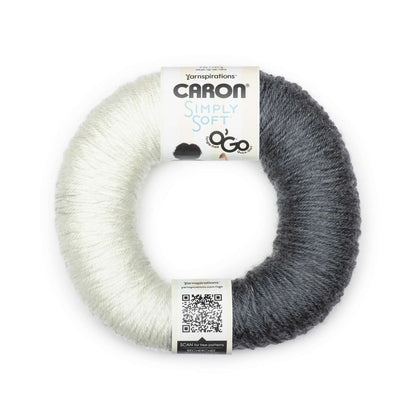 Caron Simply Soft O'Go (141g/5oz) - Clearance Shades Graphite White