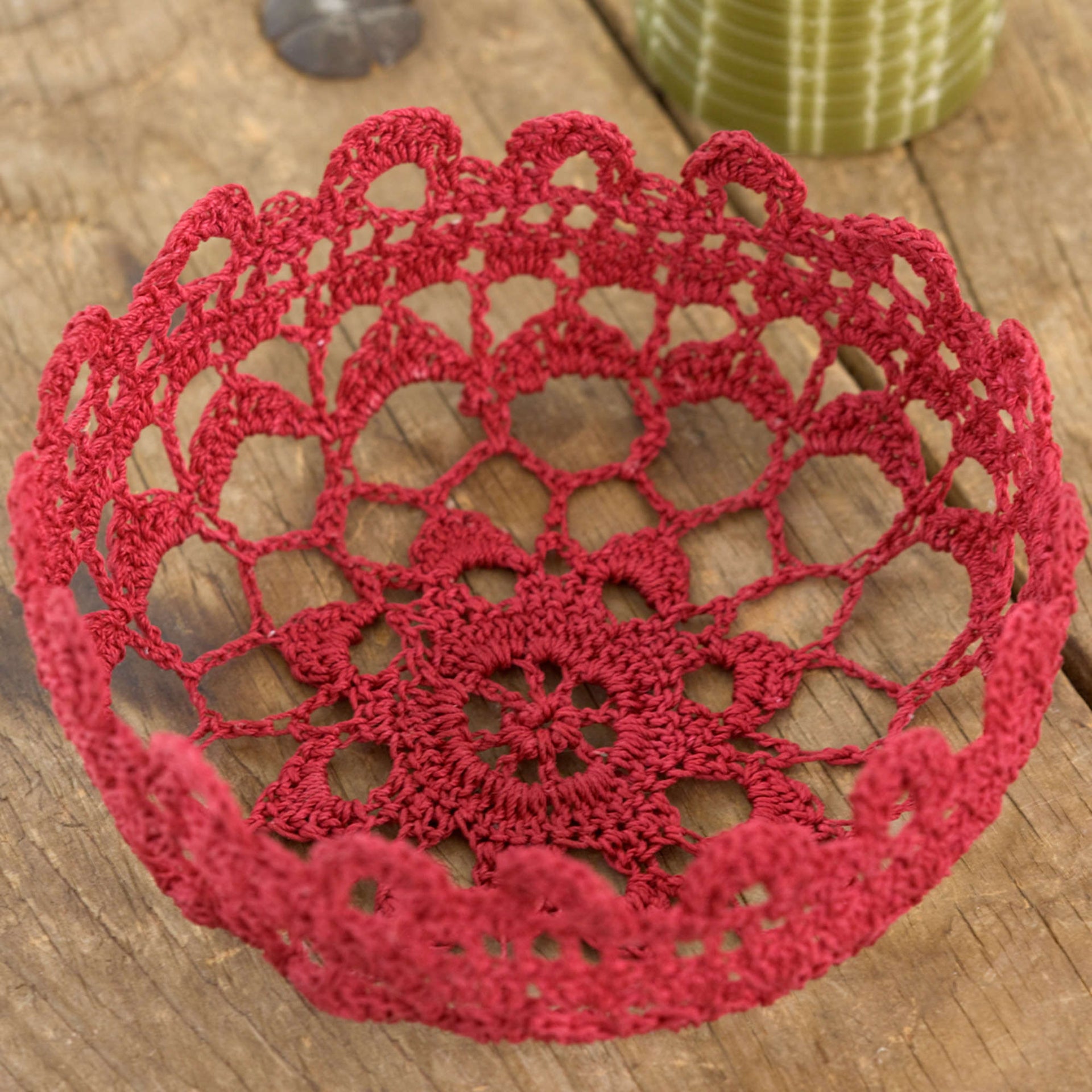 Large Cherry YARN Bowl for Knitting, Crochet, Functional