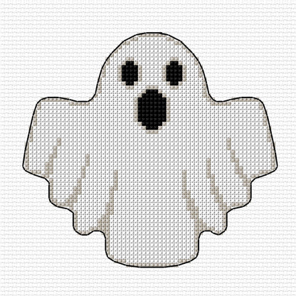 Anchor Embroidery Halloween Ghost Cross Stitch Embroidery Design made in Anchor Embroidery Floss Spools yarn