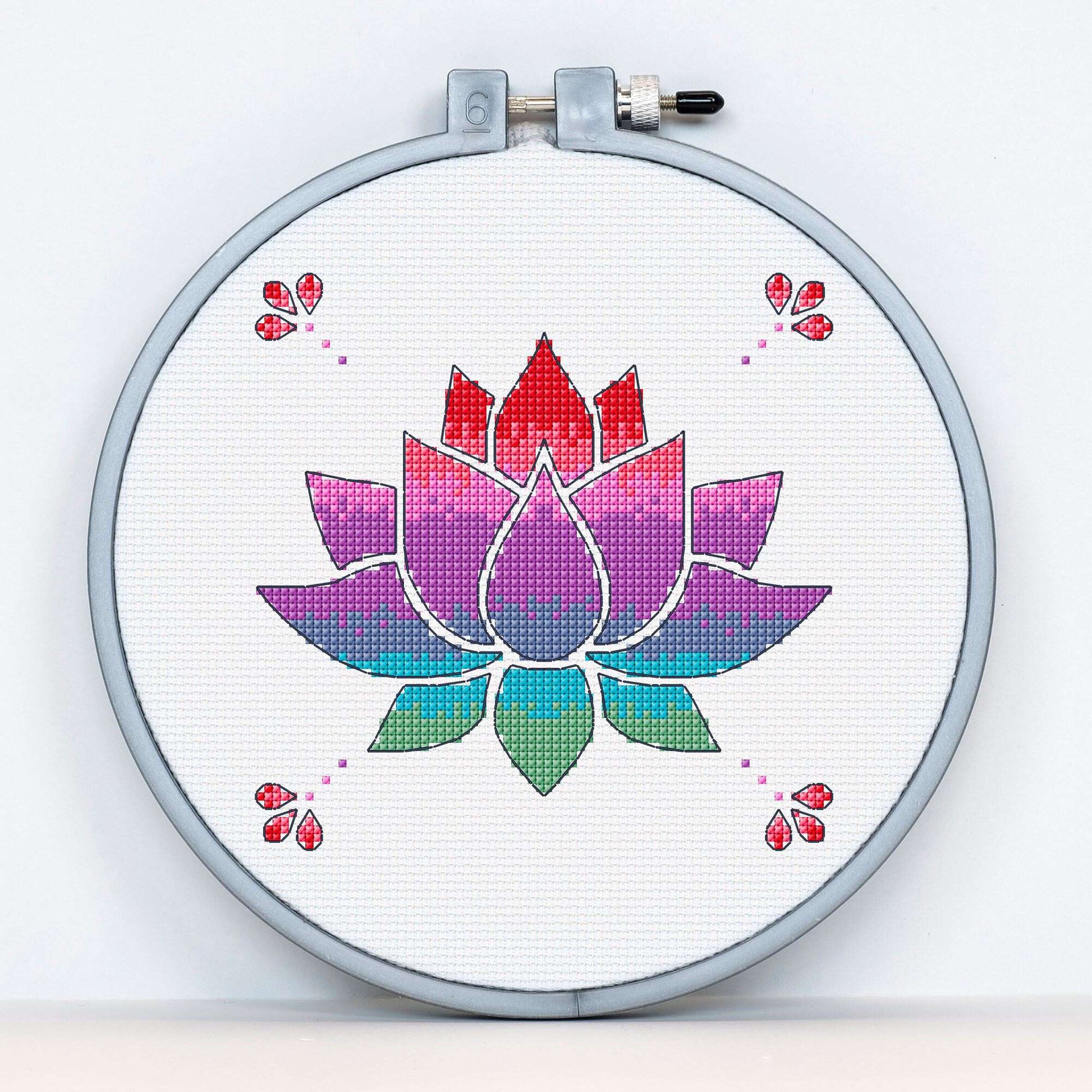 Anchor Lotus Flower Cross Stitch Design | Yarnspirations