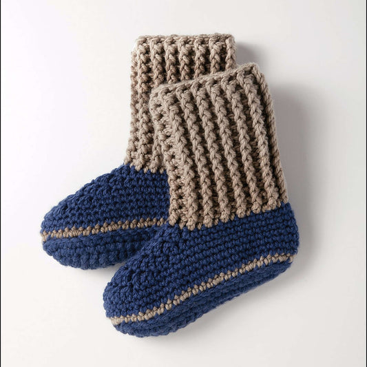 Crochet Slipper made in Bernat Softee Chunky yarn