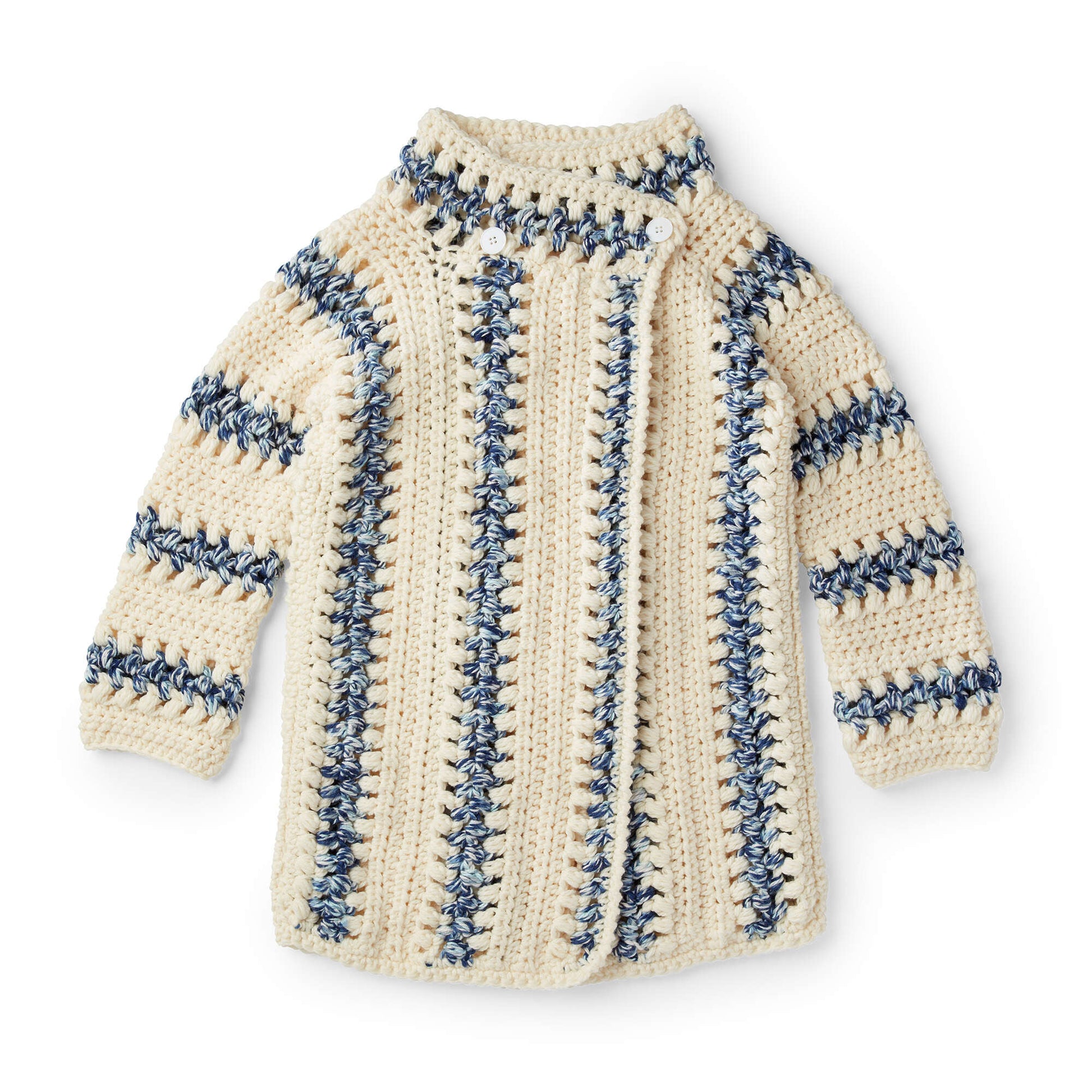 Free Bernat Running Lines Crochet Jacket Pattern