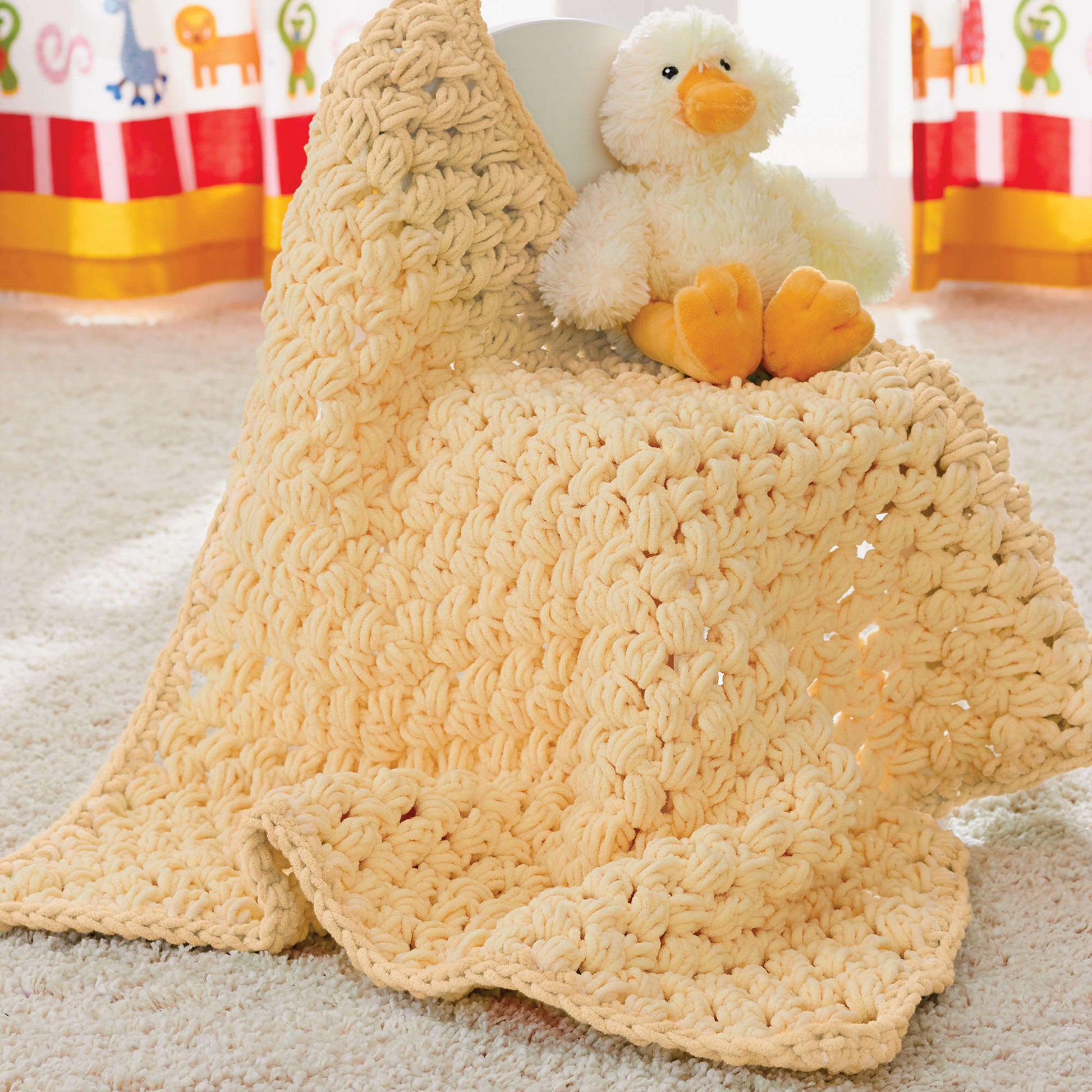 Bernat Puffy Crochet Baby Blanket Pattern | Yarnspirations