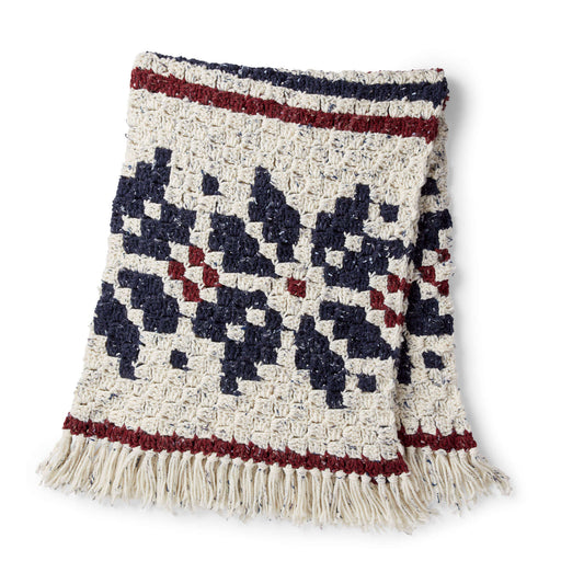 Crochet Blanket made in Bernat Softee Chunky Tweeds yarn
