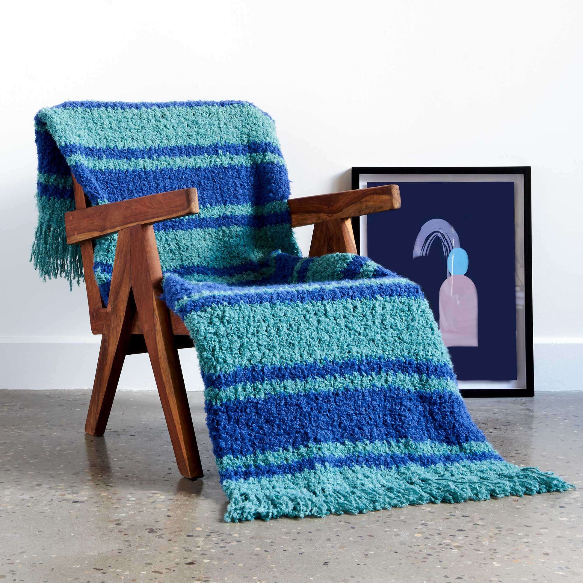 YTAP C202 Scrumptious Stripes Blanket - Around the Table Yarns