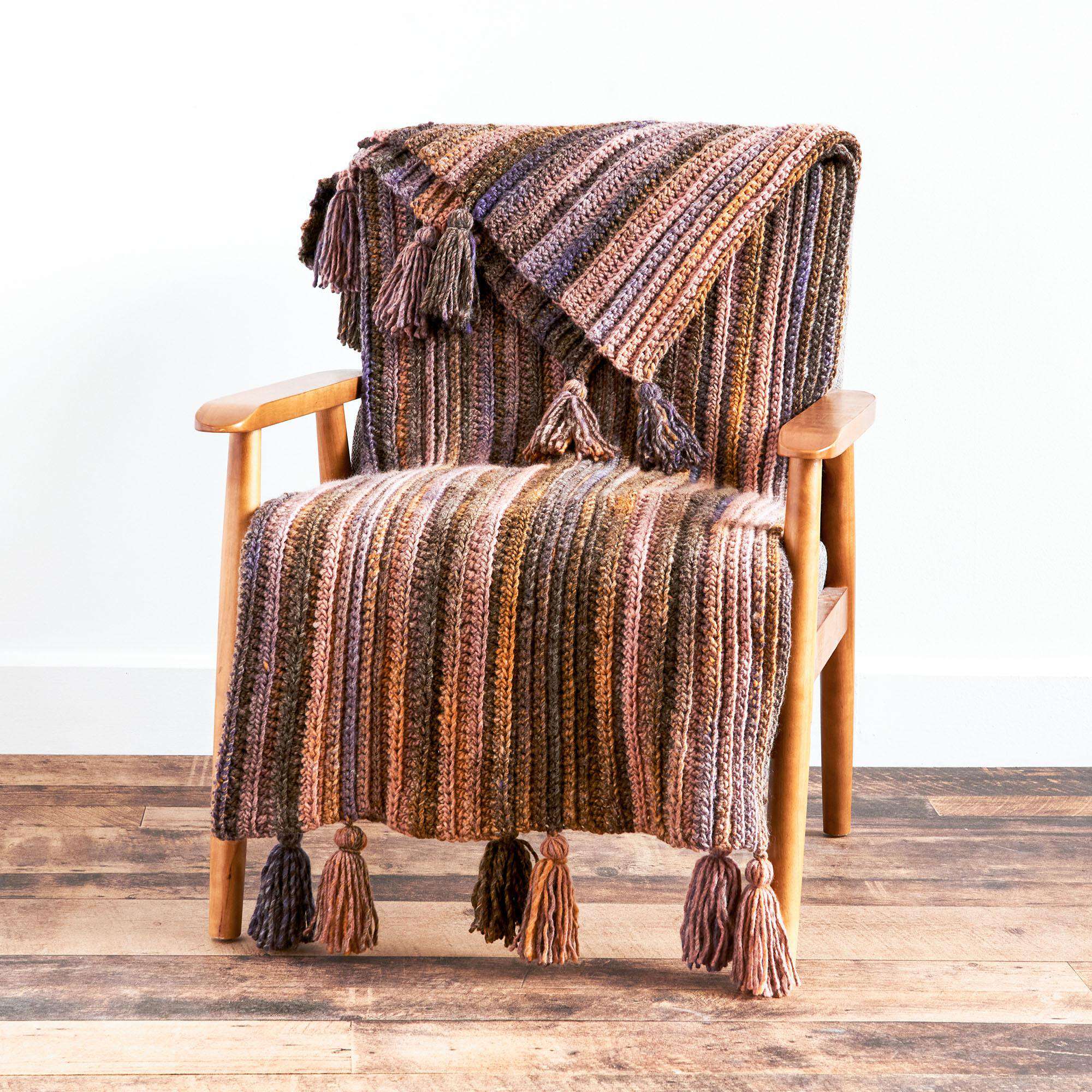 Bernat Ridge Mix Crochet Blanket | Yarnspirations