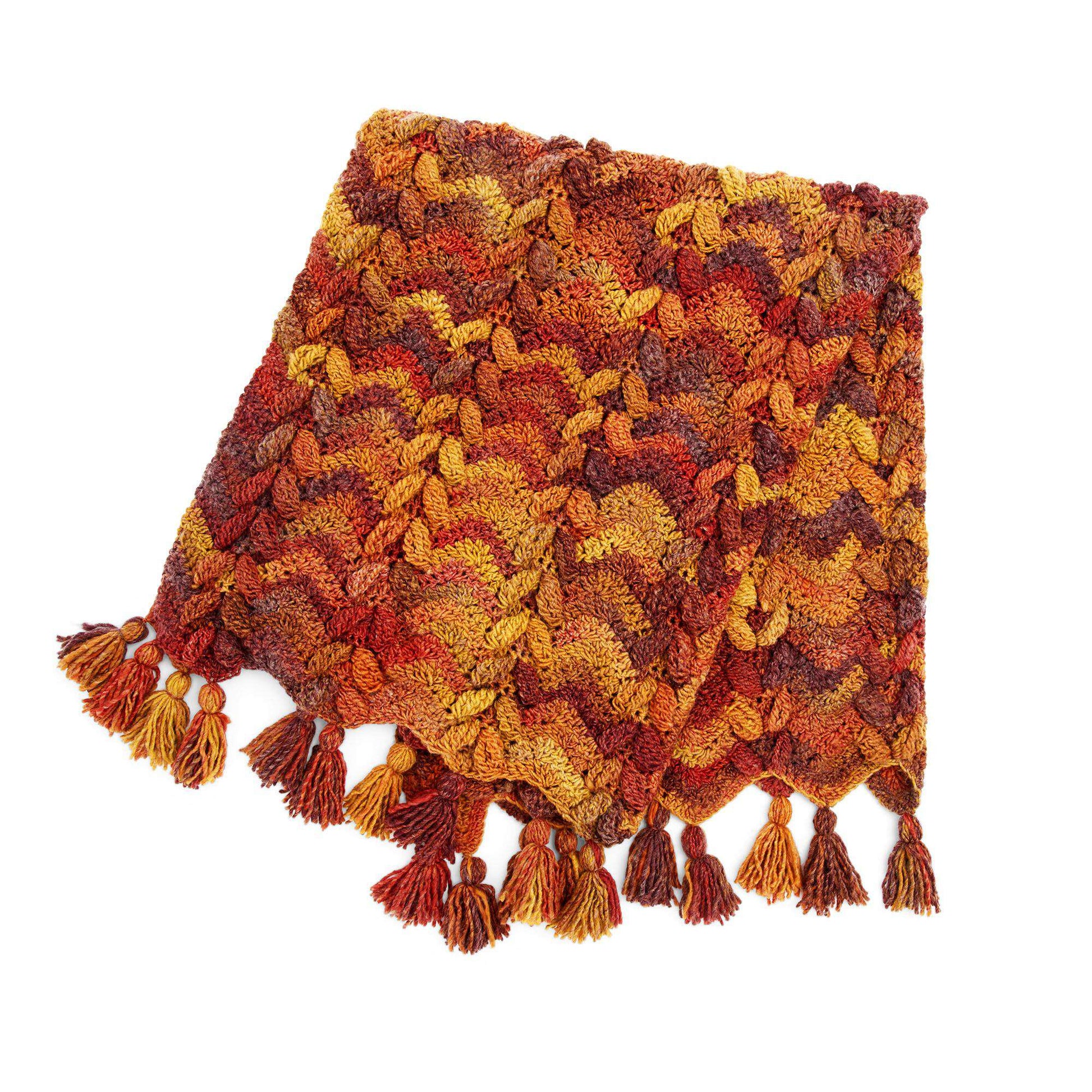 Bernat Waves & Leaves Crochet Blanket | Yarnspirations