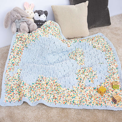 Bernat Elephant Crochet Baby Blanket Crochet Blanket made in Bernat Baby Blanket yarn