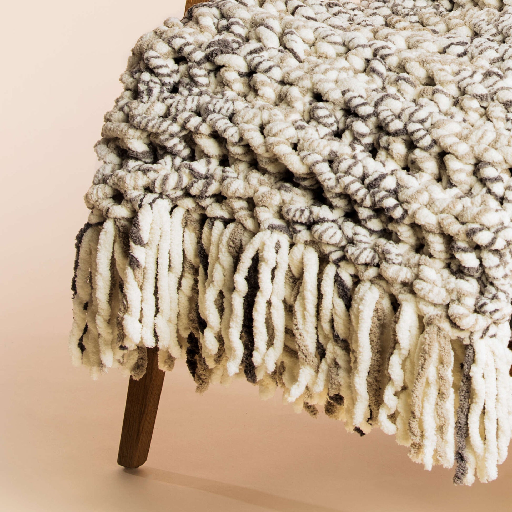 Bernat Crochet Fringed Throw | Yarnspirations