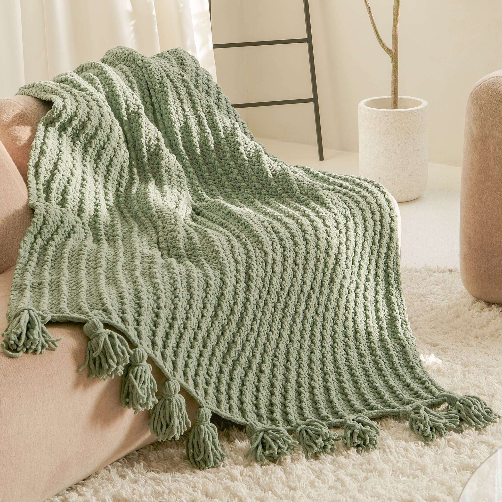 Bernat Crochet Bar Stitch Blanket | Yarnspirations