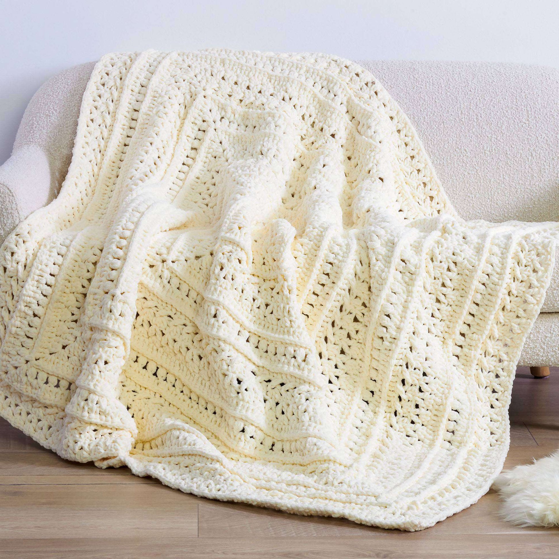 Bernat Study Of Snow Crochet Blanket | Yarnspirations