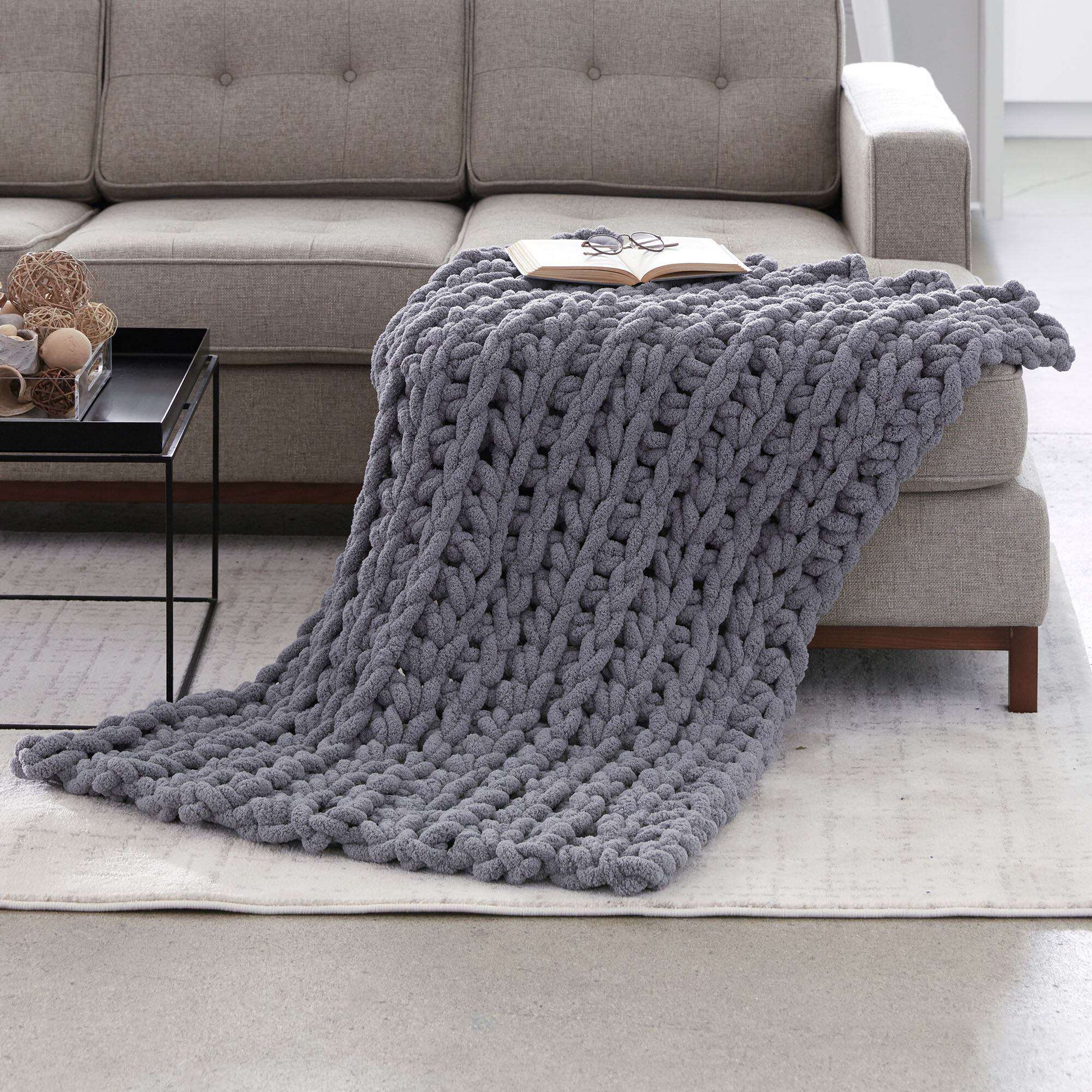Bernat Big Ridge Crochet Throw Pattern | Yarnspirations