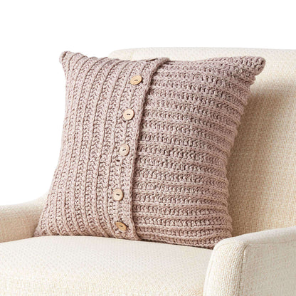 Bernat Ridged Birch Crochet Pillow Crochet Pillow made in Bernat Suede-ish yarn