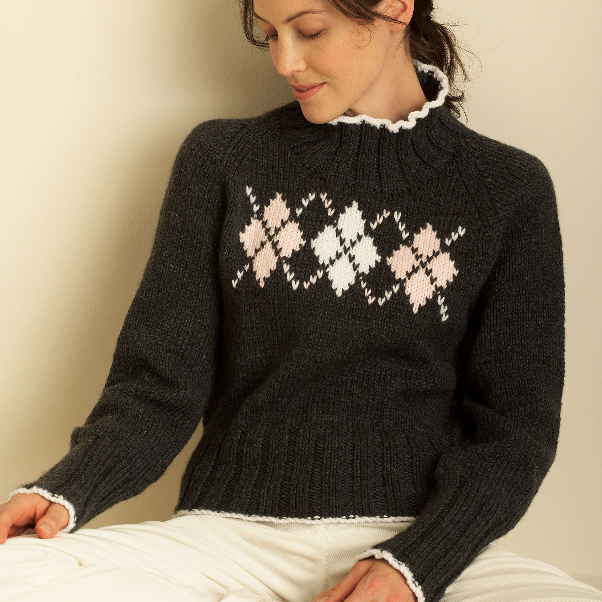 Bernat Argyle Sweater Pattern | Yarnspirations