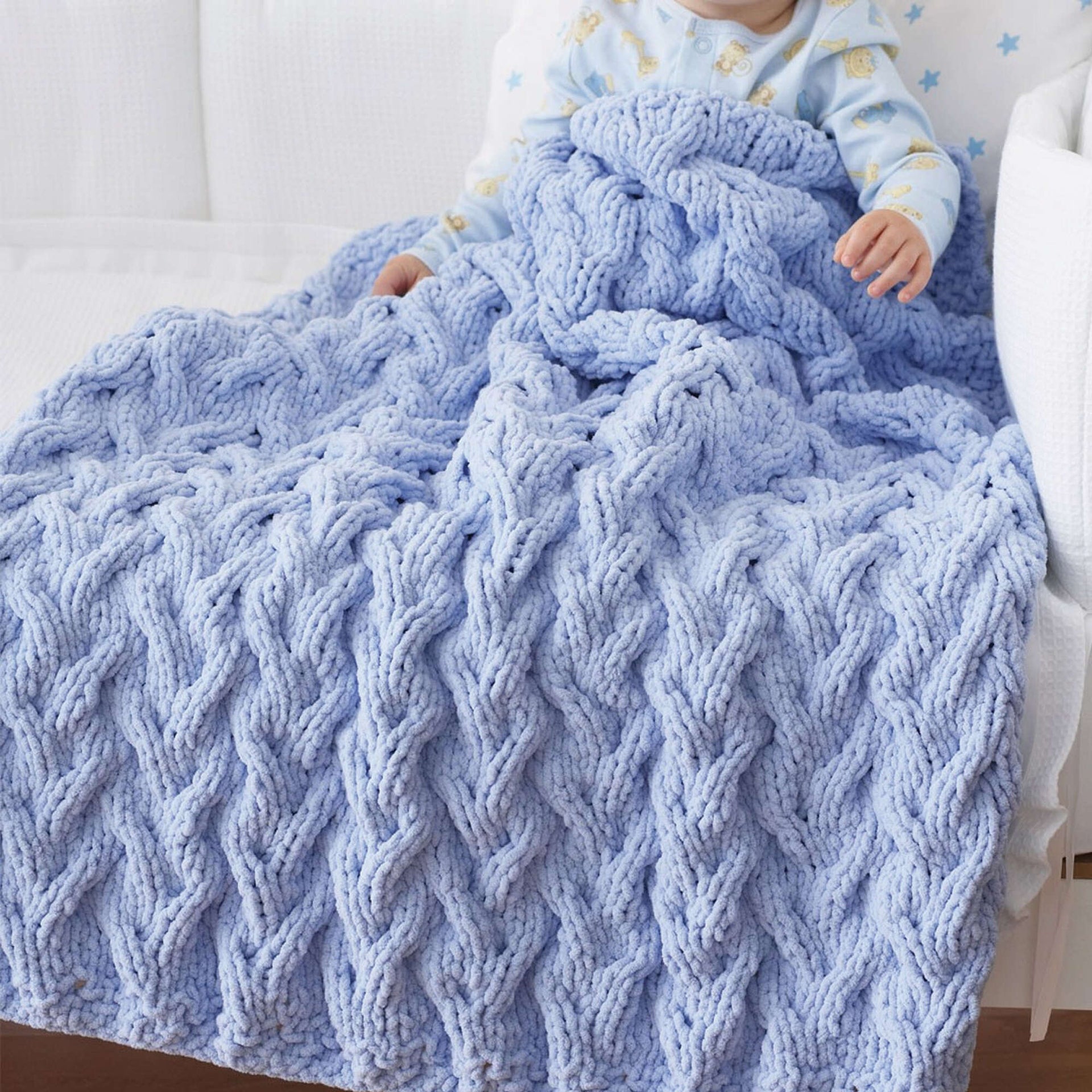 Bernat® Baby Blanket™ Shadow Cable Knit Blanket, Projects