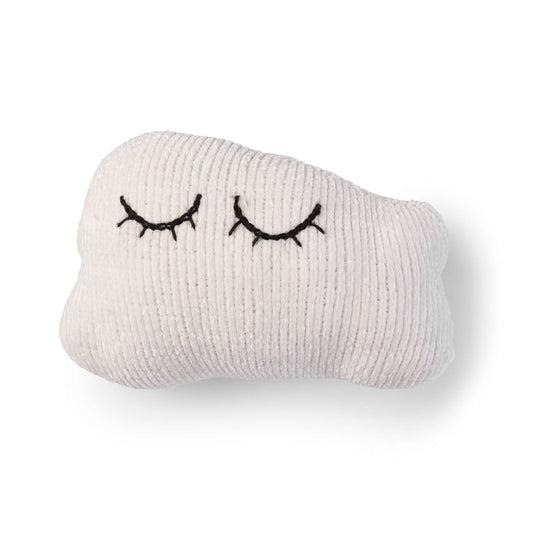 Knit Pillow made in Bernat Baby Velvet yarn