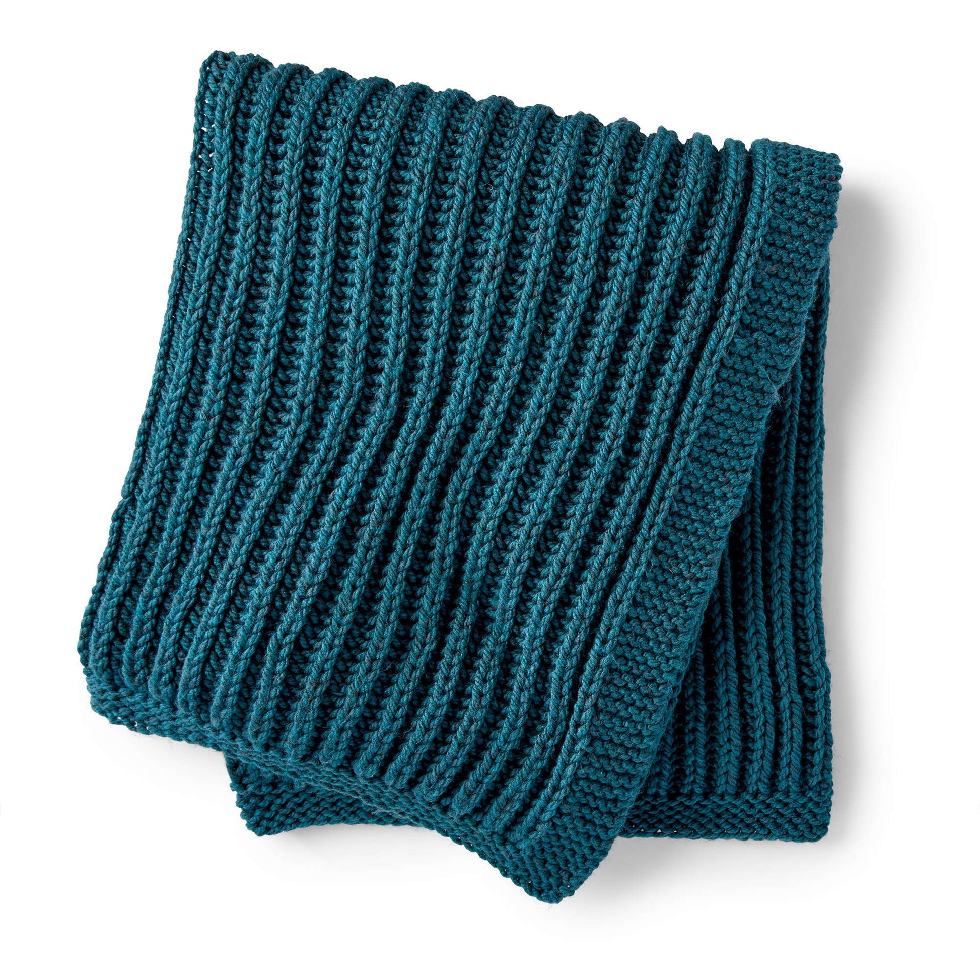 Bernat Squishy Fisherman's Rib Knit Blanket | Yarnspirations